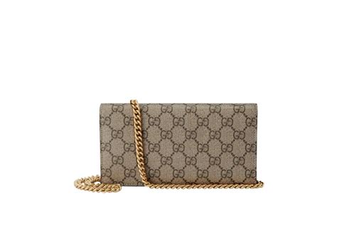 Gucci Bananya Print Chain Wallet 'Beige/Ebony GG .